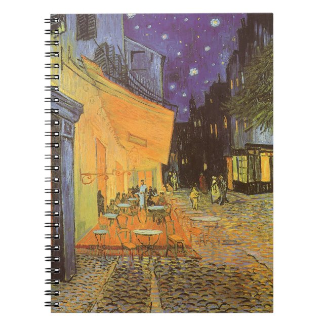 Caderno Espiral Vincent van Gogh - Cafe Terrace à Noite (Frente)