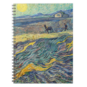 Caderno Espiral Vincent van Gogh - Campo com lavoura de fazendeiro