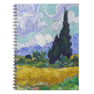 Caderno Espiral Vincent Van Gogh - Campo de Trigo com Ciprestes