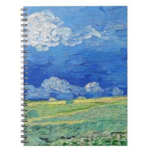 Caderno Espiral Vincent van Gogh - Campos de rodas sob as nuvens d