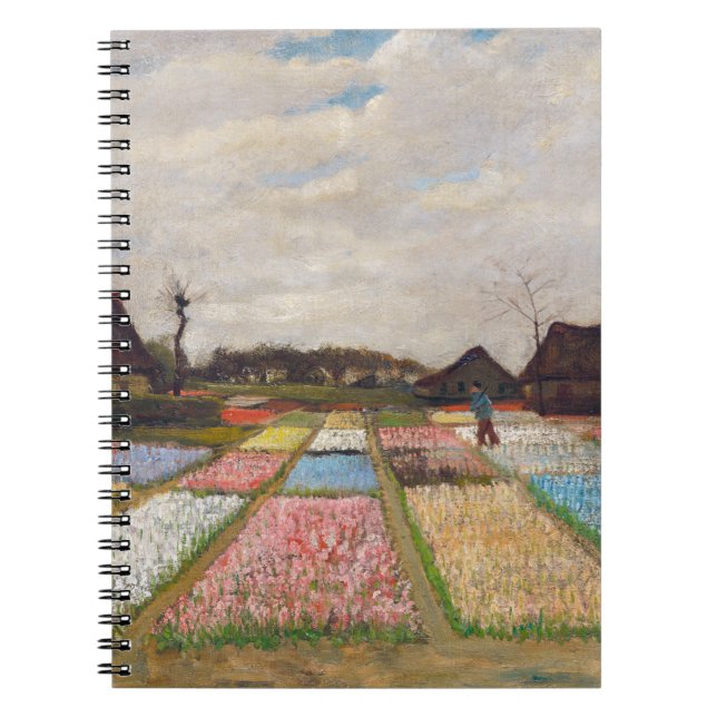 Caderno Espiral Vincent van Gogh - Canteiros de Flores na Holanda (Frente)