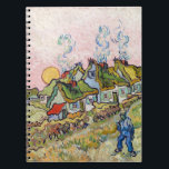 Caderno Espiral Vincent van Gogh - Casas e Figura<br><div class="desc">Casas e números / Algodão achatado na Reminiscência do Sol do Norte - Vincent van Gogh,  1890</div>