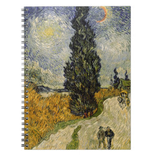 Caderno Espiral Vincent van Gogh Estrada com Ciprestes, 1890