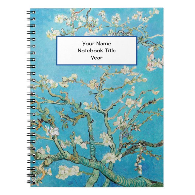 Caderno Espiral Vincent van Gogh - Flor de Amendoeira (Frente)