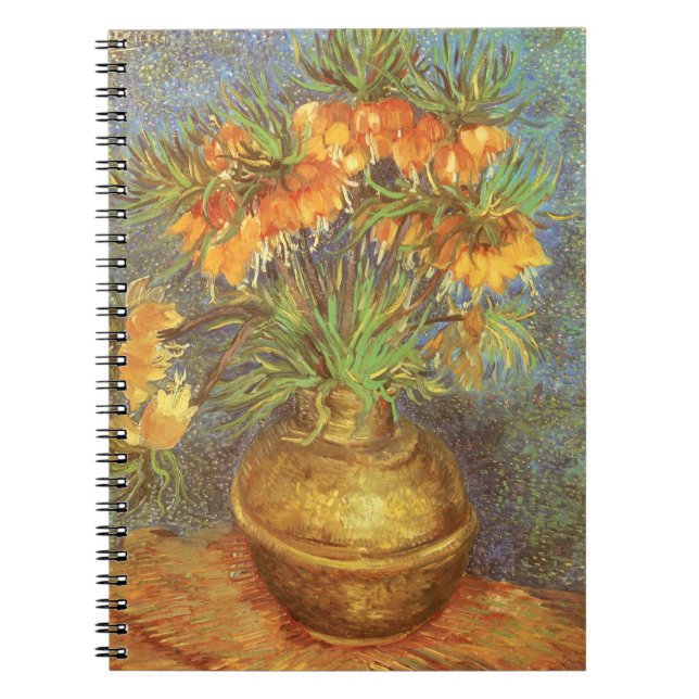 Caderno Espiral Vincent van Gogh - Fritillarias em um Vaso de Cobr (Frente)