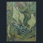 Caderno Espiral Vincent van Gogh - Grande Mariposa Noturna<br><div class="desc">Grande Mariposa Noturna (1889) de Vincent van Gogh é uma pintura de natureza-morta de arte fina vintage pós-impressionista. Um inseto, a mariposa-imperador, em um jardim de primavera com flores de copo-de-leite e outras plantas. Van Gogh chamou-a de 'mariposa caveira' e pintou uma caveira na parte de trás de seu corpo....</div>