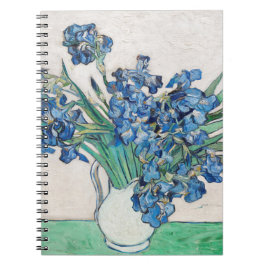 Caderno Espiral Vincent Van Gogh irrises. Impressionismo floral