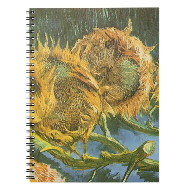 Caderno Espiral Vincent van Gogh - Natureza Morta: Quatro Girassói (Frente)