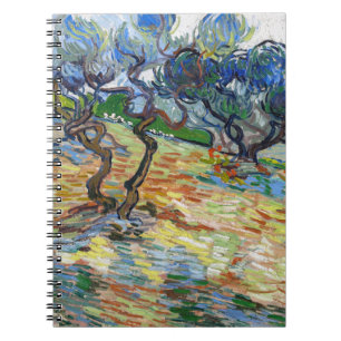 Caderno Espiral Vincent van Gogh - Oliveiras: Céu azul-claro