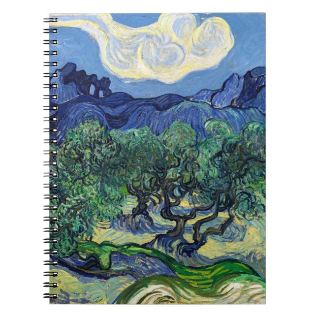 Caderno Espiral Vincent van Gogh - Oliveiras com os Alpilles (Frente)