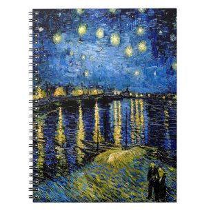 Caderno Espiral Vincent Van Gogh Starry Night Over The Rhone 1888