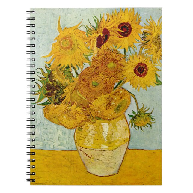 Caderno Espiral Vincent Van Gogh Sunflower (Frente)