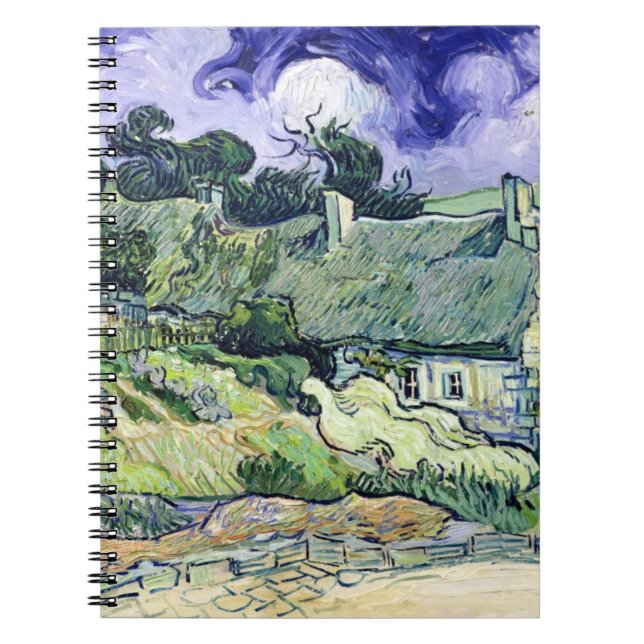 Caderno Espiral Vincent van Gogh | Thatched casas de campo em (Frente)