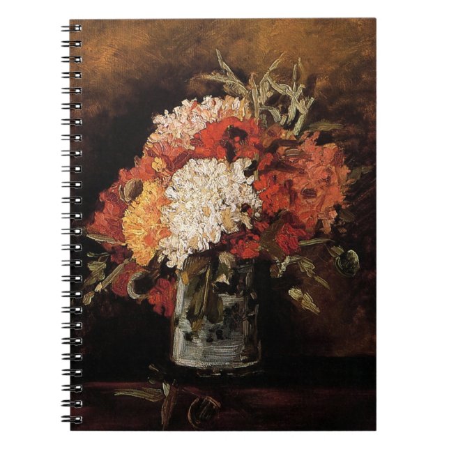 Caderno Espiral Vincent Van Gogh - Vase Com Cravos - Belas Artes (Frente)