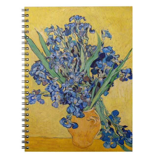 Caderno Espiral Vincent van Gogh - Vaso com Íris (Frente)
