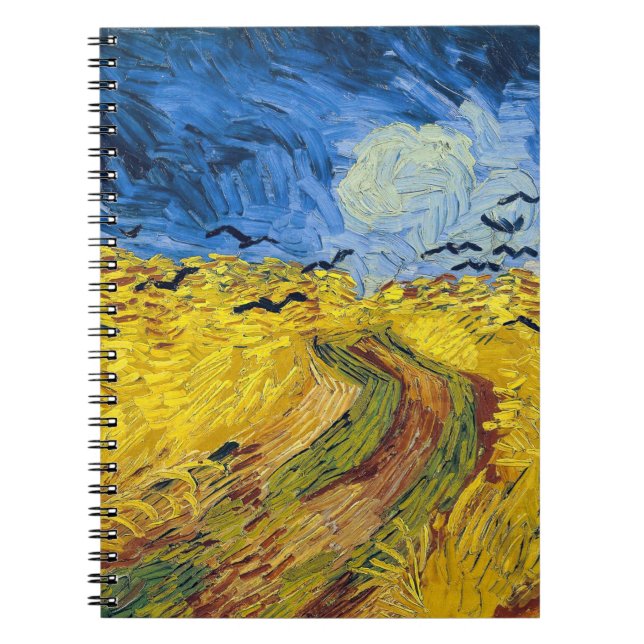 Caderno Espiral Vincent van Gogh - Wheatfield com Crows (Frente)