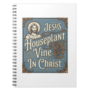 Caderno Espiral Vinha de Planta de Casa de Jesus Em Cristo Jesus P