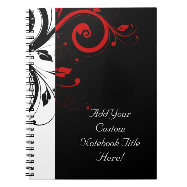 Caderno Espiral Vinhas Negras e Vermelhas (Frente)