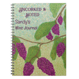 Caderno Espiral Vinho Desarrolhado & Anotado Vinho Personalizado