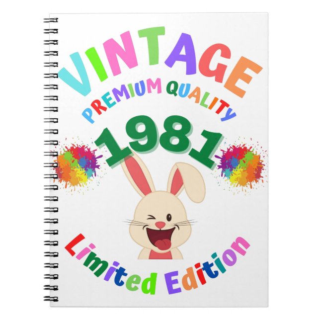 Caderno Espiral Vintage 1981 (Frente)