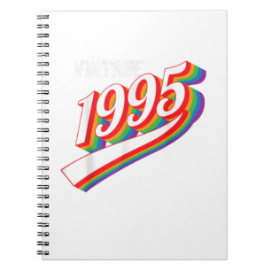 Caderno Espiral Vintage 1995 Partido Legal Aniversário Retro 1995