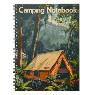 Caderno Espiral Vintage acampando na selva