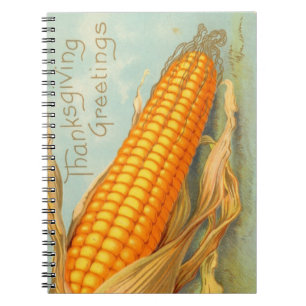 Caderno Espiral Vintage Ação de Graças - Milho Husk