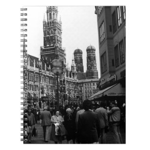 Caderno Espiral Vintage Alemanha Munique Frauenkirche Frauenplatz