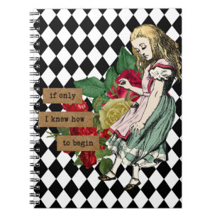 Caderno Espiral Vintage Alice no País das Maravilhas