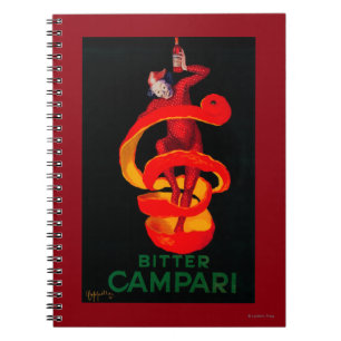 Caderno Espiral Vintage amargo PosterEurope de Campari