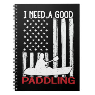 Caderno Espiral Vintage American Flag Preciso De Um Bom Paddling K