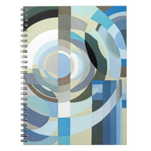 Caderno Espiral Vintage Art Deco Pochoir Jazz Formas Geométricas