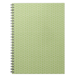 Caderno Espiral Vintage Art Nouveau snowdrop floral wallpaper