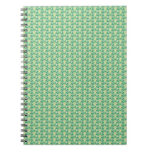 Caderno Espiral Vintage Art Nouveau snowdrop padrão floral