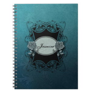 Caderno Espiral Vintage - Azul personalizado gravado