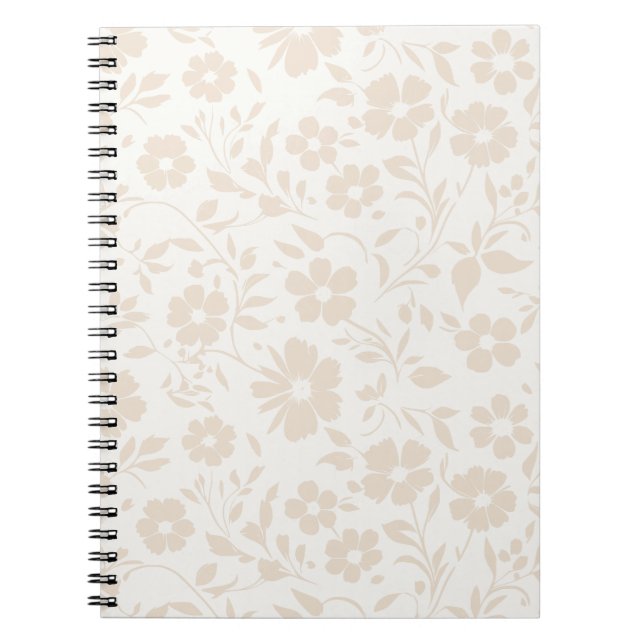 Caderno Espiral Vintage Bloom Soft Linen - Neutro (Frente)