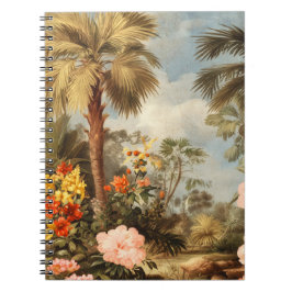 Caderno Espiral Vintage Botanical Tropical Palms