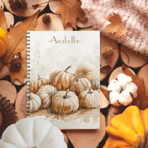 Caderno Espiral Vintage Brown Watercolor Bompkins nome personaliza