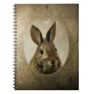 Caderno Espiral Vintage Bunny Portrait 