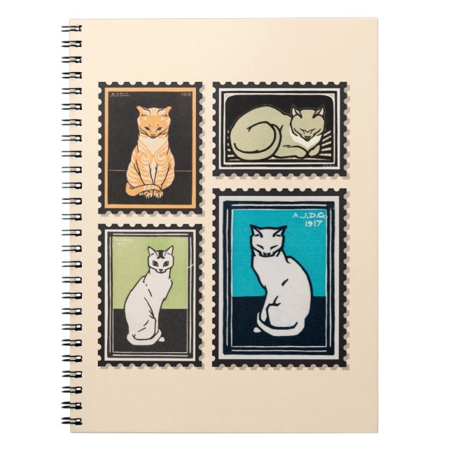 Caderno Espiral Vintage Cat (Frente)
