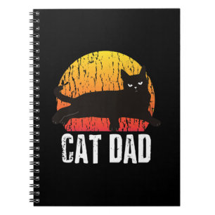 Caderno Espiral Vintage Cat Retro Animal Presente