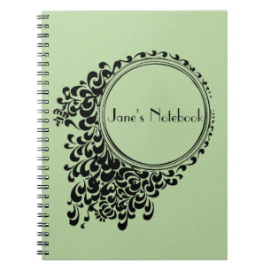 Caderno Espiral Vintage Chic retro Art deco