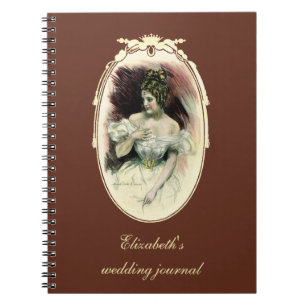 Caderno Espiral Vintage Christy Girl, Retrato Anterior Bridal