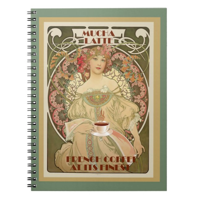 Caderno Espiral Vintage Coffee Poster (Frente)