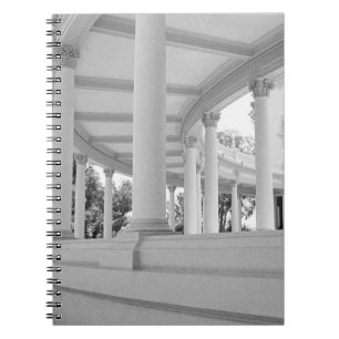 Caderno Espiral Vintage Columns Architecture Black and White Photo