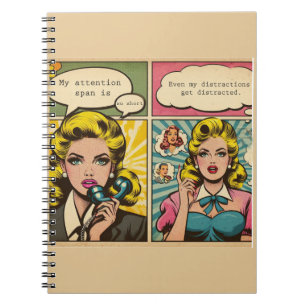 Caderno Espiral Vintage Comic