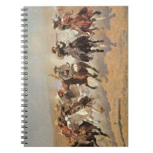 Caderno Espiral Vintage Cowboys, Um Traço Para A Madeira em Reming