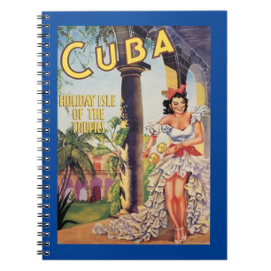 Caderno Espiral Vintage Cuba Holiday Isle of Tropics