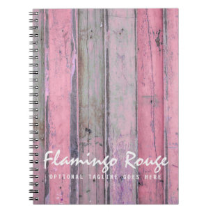 Caderno Espiral Vintage de madeira rosa russa e boho chic Boutique