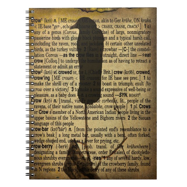 Caderno Espiral Vintage Define Crow (Frente)